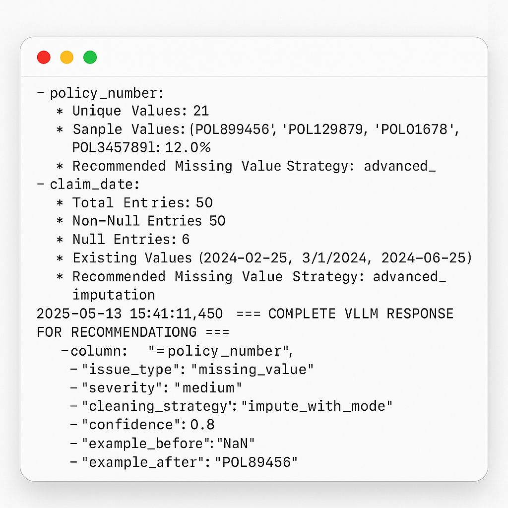 Editor showing natural-language code edits